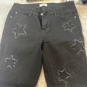 Embroidered star jeans